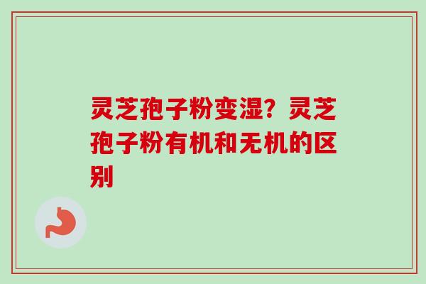 灵芝孢子粉变湿？灵芝孢子粉有机和无机的区别