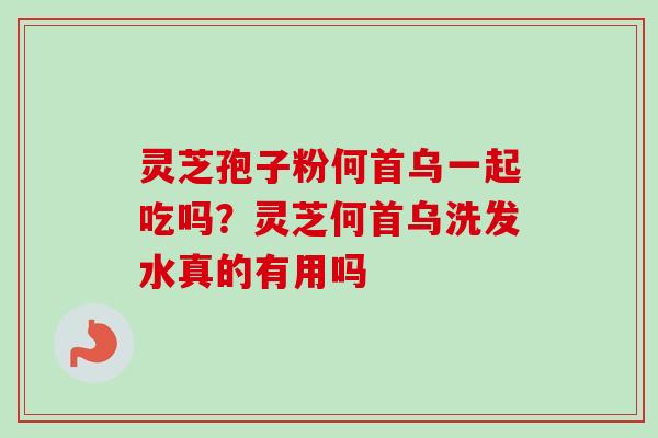 灵芝孢子粉何首乌一起吃吗？灵芝何首乌洗发水真的有用吗