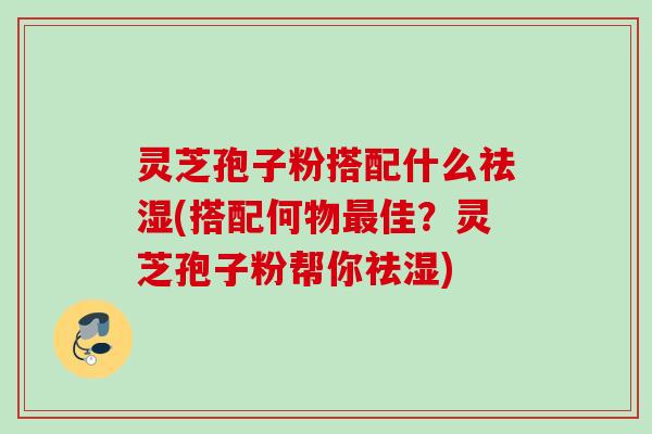 灵芝孢子粉搭配什么祛湿(搭配何物佳?灵芝孢子粉帮你祛湿) 灵芝孢子粉搭配什么祛湿(搭配何物佳?灵芝孢子粉帮你祛湿)