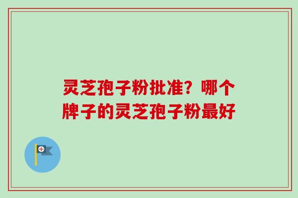 灵芝孢子粉批准?哪个牌子的灵芝孢子粉好 灵芝孢子粉批准?哪个牌子的灵芝孢子粉好