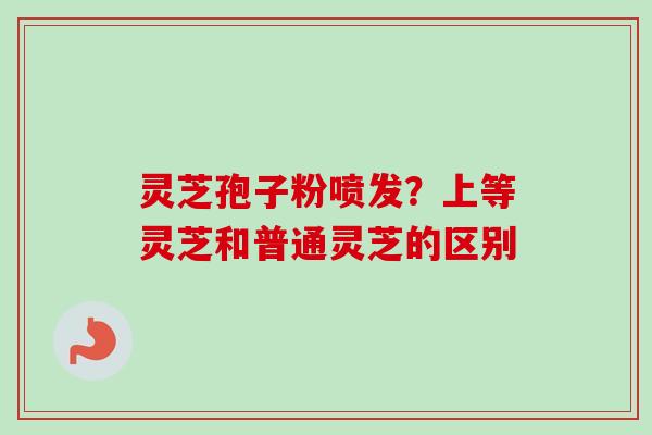 灵芝孢子粉喷发?上等灵芝和普通灵芝的区别 灵芝孢子粉喷发?上等灵芝和普通灵芝的区别
