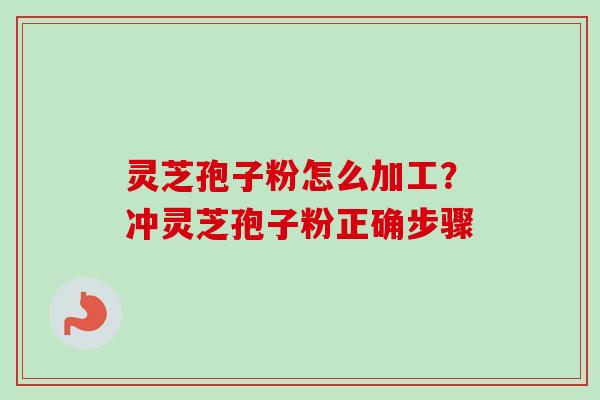 灵芝孢子粉怎么加工？冲灵芝孢子粉正确步骤