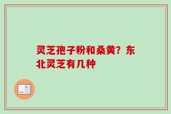 灵芝孢子粉和桑黄?东北灵芝有几种 灵芝孢子粉和桑黄?东北灵芝有几种