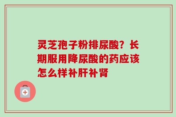 灵芝孢子粉排尿酸?长期服用降尿酸的药应该怎么样补补 灵芝孢子粉排尿酸?长期服用降尿酸的药应该怎么样补补