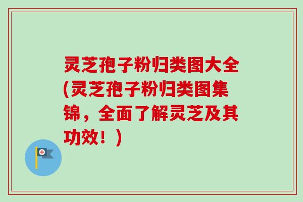 灵芝孢子粉归类图大全(灵芝孢子粉归类图集锦,全面了解灵芝及其功效!) 灵芝孢子粉归类图大全(灵芝孢子粉归类图集锦,全面了解灵芝及其功效!)