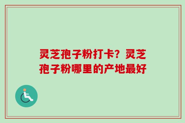 灵芝孢子粉打卡？灵芝孢子粉哪里的产地好