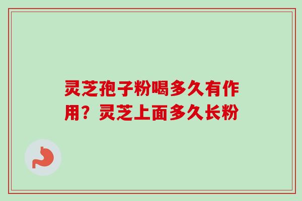灵芝孢子粉喝多久有作用？灵芝上面多久长粉