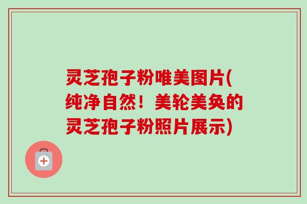 灵芝孢子粉唯美图片(纯净自然!美轮美奂的灵芝孢子粉照片展示) 灵芝孢子粉唯美图片(纯净自然!美轮美奂的灵芝孢子粉照片展示)