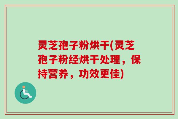 灵芝孢子粉烘干(灵芝孢子粉经烘干处理,保持营养,功效更佳) 灵芝孢子粉烘干(灵芝孢子粉经烘干处理,保持营养,功效更佳)