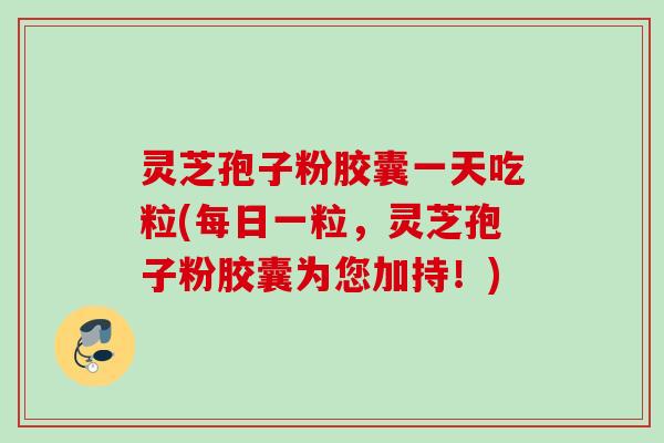灵芝孢子粉胶囊一天吃粒(每日一粒,灵芝孢子粉胶囊为您加持!) 灵芝孢子粉胶囊一天吃粒(每日一粒,灵芝孢子粉胶囊为您加持!)