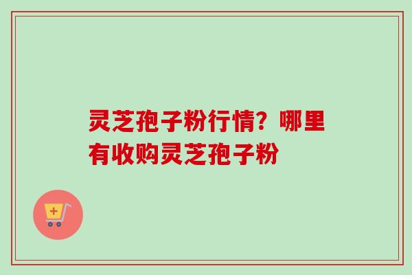 灵芝孢子粉行情？哪里有收购灵芝孢子粉