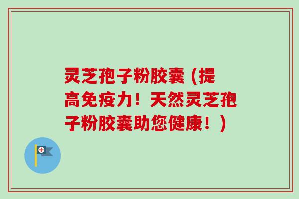灵芝孢子粉胶囊 (提高免疫力!天然灵芝孢子粉胶囊助您健康!) 灵芝孢子粉胶囊 (提高免疫力!天然灵芝孢子粉胶囊助您健康!)