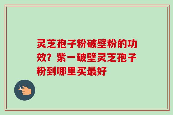 灵芝孢子粉破壁粉的功效?紫一破壁灵芝孢子粉到哪里买好 灵芝孢子粉破壁粉的功效?紫一破壁灵芝孢子粉到哪里买好
