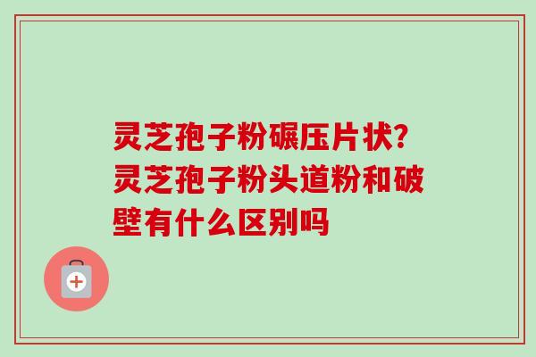 灵芝孢子粉碾压片状?灵芝孢子粉头道粉和破壁有什么区别吗 灵芝孢子粉碾压片状?灵芝孢子粉头道粉和破壁有什么区别吗