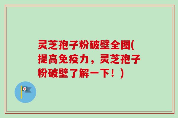 灵芝孢子粉破壁全图(提高免疫力，灵芝孢子粉破壁了解一下！)