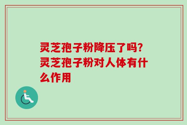 灵芝孢子粉了吗?灵芝孢子粉对人体有什么作用 灵芝孢子粉了吗?灵芝孢子粉对人体有什么作用
