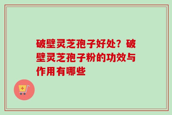 破壁灵芝孢子好处？破壁灵芝孢子粉的功效与作用有哪些