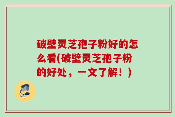 破壁灵芝孢子粉好的怎么看(破壁灵芝孢子粉的好处,一文了解!) 破壁灵芝孢子粉好的怎么看(破壁灵芝孢子粉的好处,一文了解!)