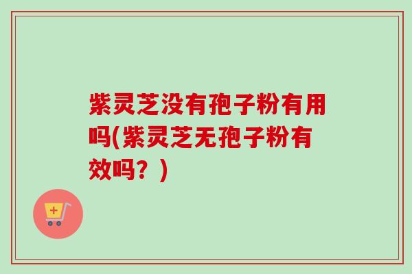 紫灵芝没有孢子粉有用吗(紫灵芝无孢子粉有效吗？)