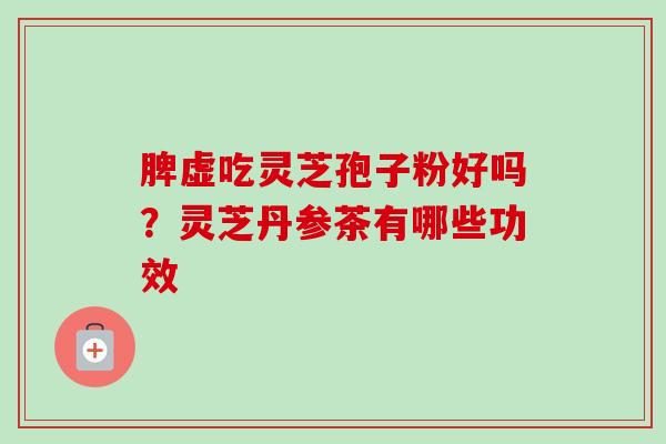 脾虚吃灵芝孢子粉好吗?灵芝丹参茶有哪些功效 脾虚吃灵芝孢子粉好吗?灵芝丹参茶有哪些功效