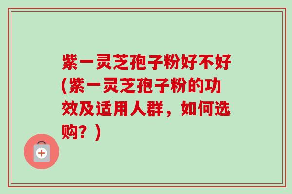 紫一灵芝孢子粉好不好(紫一灵芝孢子粉的功效及适用人群,如何选购?) 紫一灵芝孢子粉好不好(紫一灵芝孢子粉的功效及适用人群,如何选购?)
