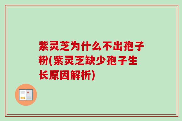 紫灵芝为什么不出孢子粉(紫灵芝缺少孢子生长原因解析) 紫灵芝为什么不出孢子粉(紫灵芝缺少孢子生长原因解析)