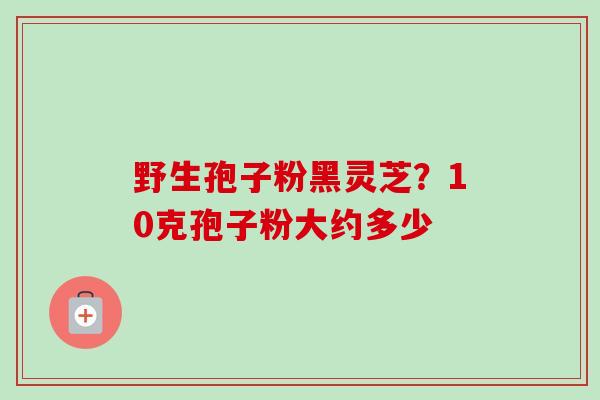 野生孢子粉黑灵芝?10克孢子粉大约多少 野生孢子粉黑灵芝?10克孢子粉大约多少