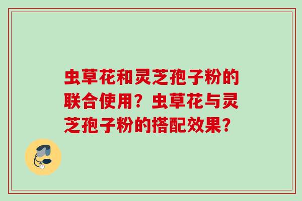 虫草花和灵芝孢子粉的联合使用?虫草花与灵芝孢子粉的搭配效果? 虫草花和灵芝孢子粉的联合使用?虫草花与灵芝孢子粉的搭配效果?
