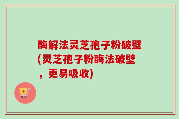 酶解法灵芝孢子粉破壁(灵芝孢子粉酶法破壁，更易吸收)