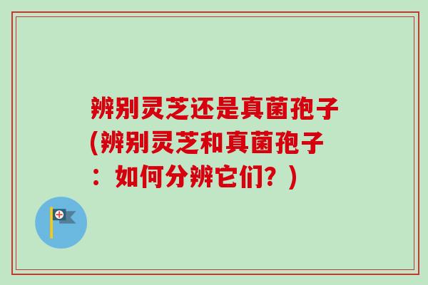 辨别灵芝还是真菌孢子(辨别灵芝和真菌孢子:如何分辨它们?) 辨别灵芝还是真菌孢子(辨别灵芝和真菌孢子:如何分辨它们?)