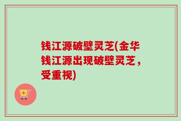 钱江源破壁灵芝(金华钱江源出现破壁灵芝,受重视) 钱江源破壁灵芝(金华钱江源出现破壁灵芝,受重视)