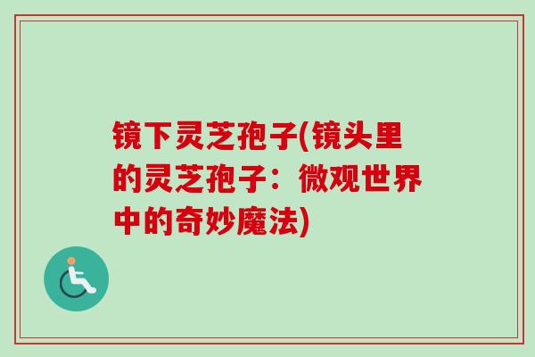 镜下灵芝孢子(镜头里的灵芝孢子:微观世界中的奇妙魔法) 镜下灵芝孢子(镜头里的灵芝孢子:微观世界中的奇妙魔法)