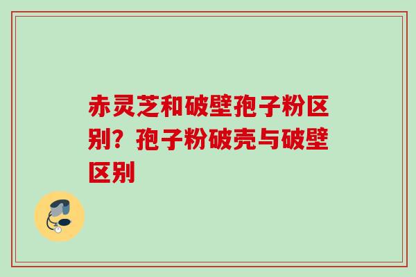 赤灵芝和破壁孢子粉区别？孢子粉破壳与破壁区别