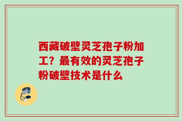 西藏破壁灵芝孢子粉加工？有效的灵芝孢子粉破壁技术是什么