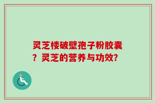 灵芝楼破壁孢子粉胶囊?灵芝的营养与功效? 灵芝楼破壁孢子粉胶囊?灵芝的营养与功效?