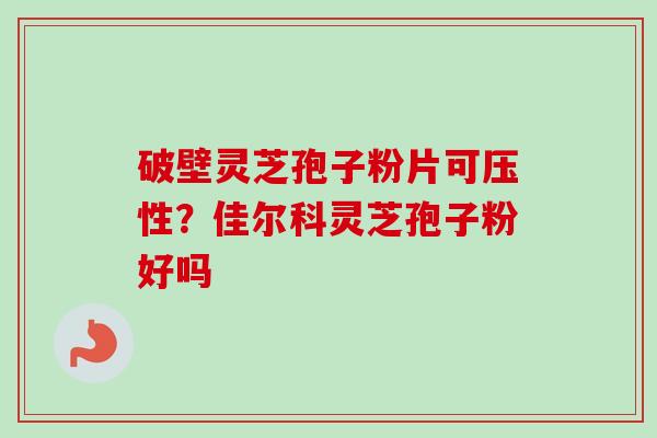 破壁灵芝孢子粉片可压性？佳尔科灵芝孢子粉好吗