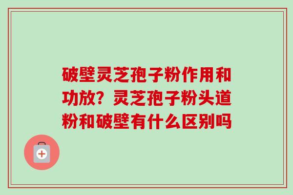 破壁灵芝孢子粉作用和功放?灵芝孢子粉头道粉和破壁有什么区别吗 破壁灵芝孢子粉作用和功放?灵芝孢子粉头道粉和破壁有什么区别吗