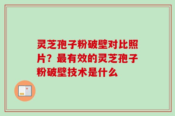 灵芝孢子粉破壁对比照片?有效的灵芝孢子粉破壁技术是什么 灵芝孢子粉破壁对比照片?有效的灵芝孢子粉破壁技术是什么