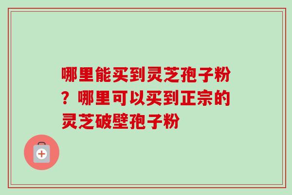 哪里能买到灵芝孢子粉?哪里可以买到正宗的灵芝破壁孢子粉 哪里能买到灵芝孢子粉?哪里可以买到正宗的灵芝破壁孢子粉