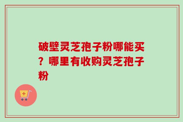 破壁灵芝孢子粉哪能买?哪里有收购灵芝孢子粉 破壁灵芝孢子粉哪能买?哪里有收购灵芝孢子粉