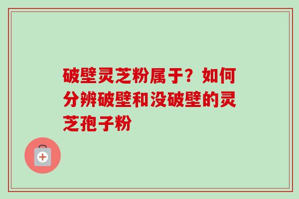 破壁灵芝粉属于?如何分辨破壁和没破壁的灵芝孢子粉 破壁灵芝粉属于?如何分辨破壁和没破壁的灵芝孢子粉