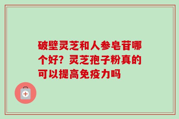 破壁灵芝和人参皂苷哪个好?灵芝孢子粉真的可以提高免疫力吗 破壁灵芝和人参皂苷哪个好?灵芝孢子粉真的可以提高免疫力吗