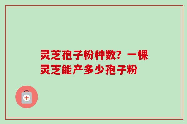 灵芝孢子粉种数?一棵灵芝能产多少孢子粉 灵芝孢子粉种数?一棵灵芝能产多少孢子粉