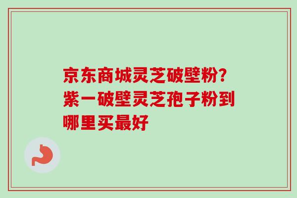 京东商城灵芝破壁粉？紫一破壁灵芝孢子粉到哪里买好