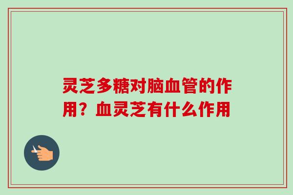 灵芝多糖对脑的作用？灵芝有什么作用