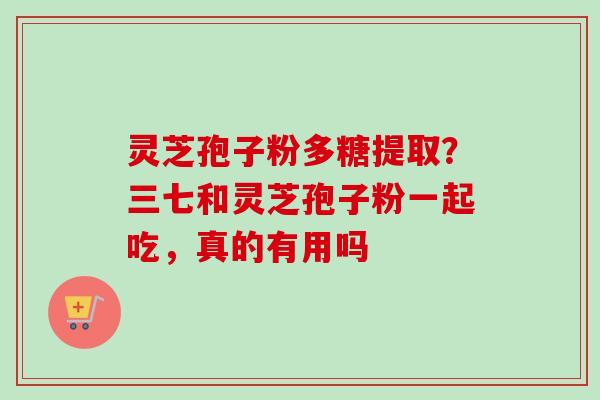灵芝孢子粉多糖提取？三七和灵芝孢子粉一起吃，真的有用吗