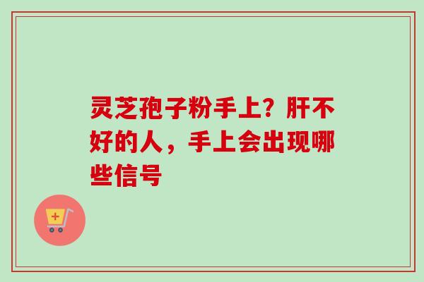 灵芝孢子粉手上?不好的人,手上会出现哪些信号 灵芝孢子粉手上?不好的人,手上会出现哪些信号