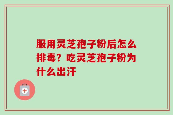 服用灵芝孢子粉后怎么?吃灵芝孢子粉为什么出汗 服用灵芝孢子粉后怎么?吃灵芝孢子粉为什么出汗
