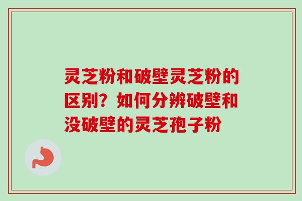 灵芝粉和破壁灵芝粉的区别?如何分辨破壁和没破壁的灵芝孢子粉 灵芝粉和破壁灵芝粉的区别?如何分辨破壁和没破壁的灵芝孢子粉