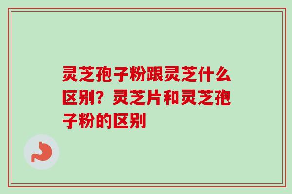 灵芝孢子粉跟灵芝什么区别？灵芝片和灵芝孢子粉的区别